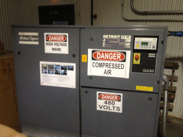 Atlas Copco Model  GA-30 Rotary Screw Air Compressor